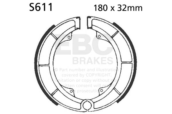 EBC - EBC Brake Shoe Set (S611)