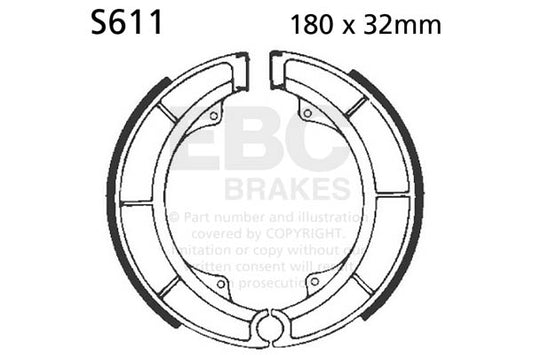 EBC - EBC Brake Shoe Set (S611)