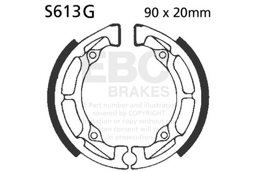 EBC - EBC Grooved Brake Shoe Set (S613G)