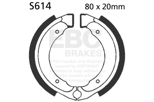 EBC - EBC Brake Shoe Set (S614)