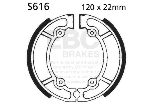 EBC - EBC Brake Shoe Set (S616)