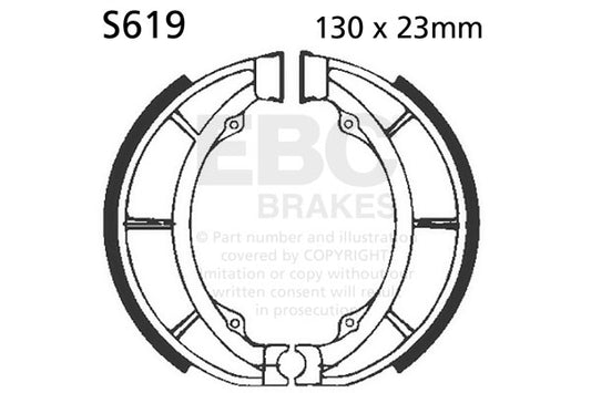 EBC - EBC Brake Shoe Set (S619)