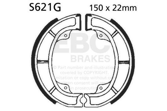 EBC - EBC Grooved Brake Shoe Set (S621G)