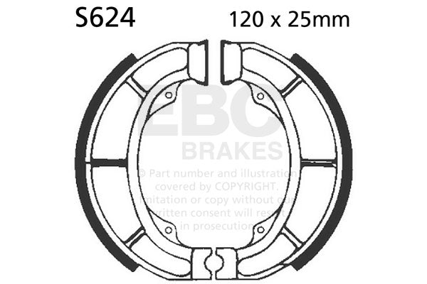 EBC - EBC Brake Shoe Set (S624)