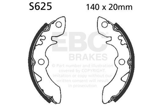 EBC - EBC Brake Shoe Set (S625)