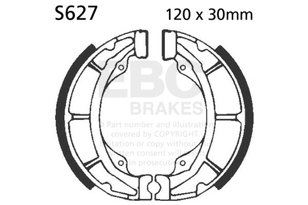 EBC - EBC Brake Shoe Set (S627)