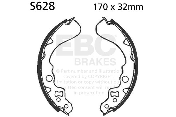 EBC - EBC Brake Shoe Set (S628)