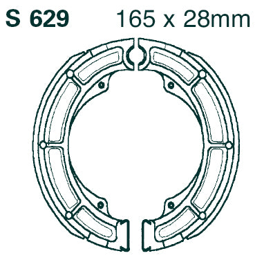 EBC - EBC Grooved Brake Shoe Set (S629G)