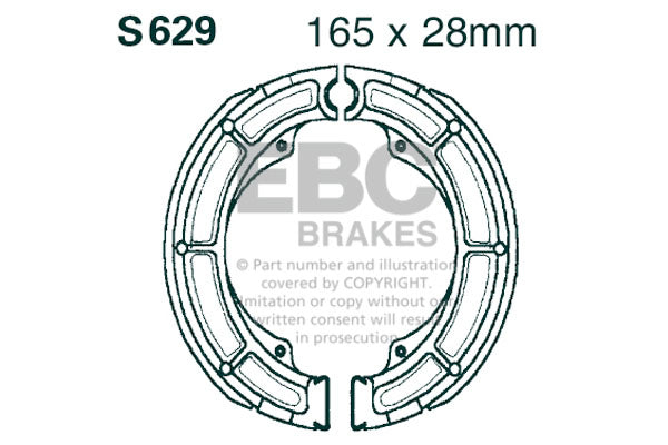 EBC - EBC Brake Shoe Set (S629)