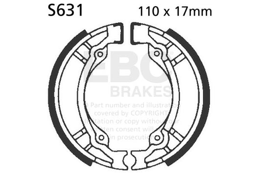 EBC - EBC Brake Shoe Set (S631)