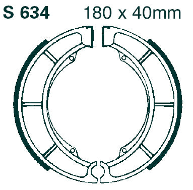 EBC - EBC Grooved Brake Shoe Set (S634G)