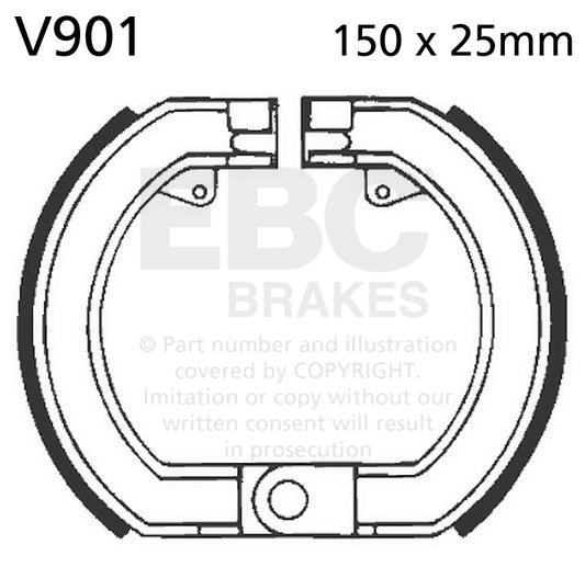 EBC - EBC Brake Shoe Set (V901)