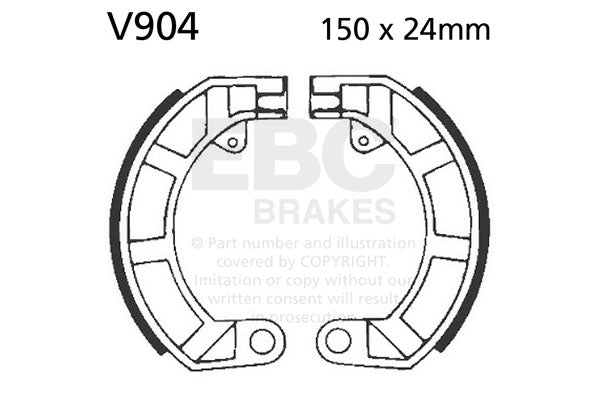 EBC - EBC Brake Shoe Set (V904)