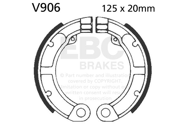 EBC - EBC Brake Shoe Set (V906)