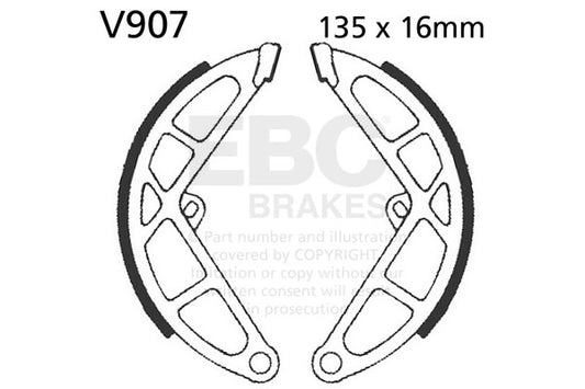 EBC - EBC Brake Shoe Set (V907)