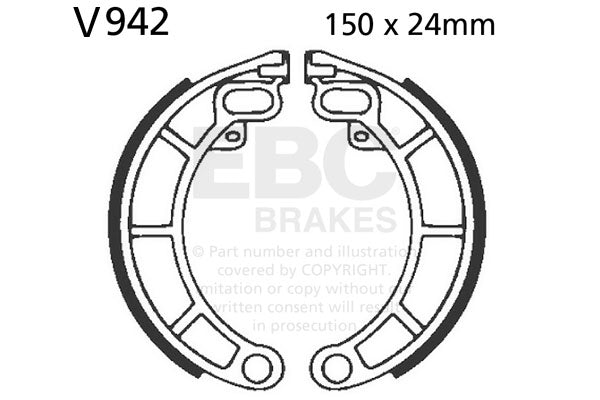 EBC - EBC Brake Shoe Set (V942)