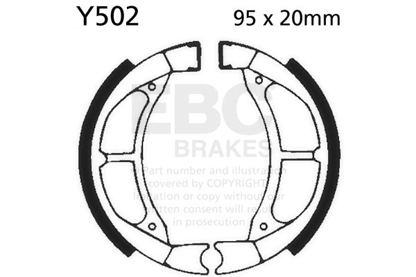 EBC - EBC Brake Shoe Set (Y502)