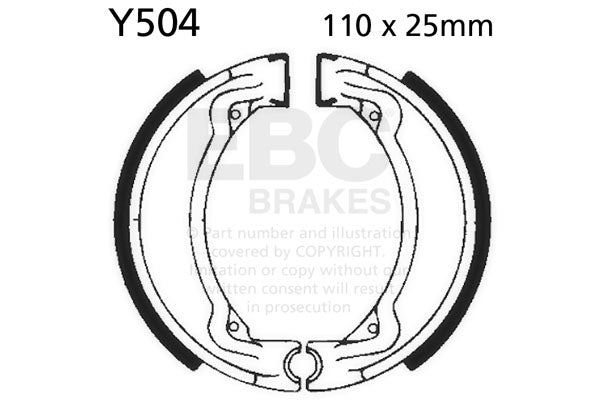 EBC - EBC Brake Shoe Set (Y504)