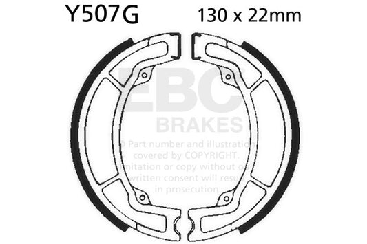 EBC - EBC Grooved Brake Shoe Set (Y507G)