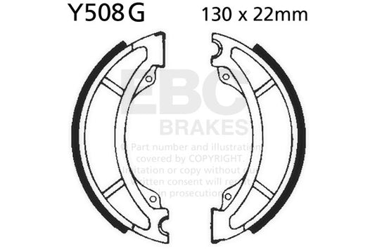 EBC - EBC Grooved Brake Shoe Set (Y508G)