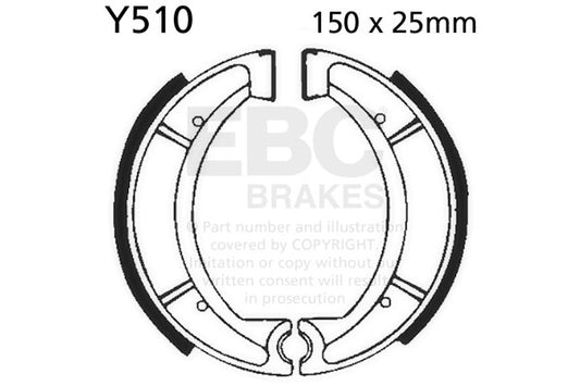 EBC - EBC Brake Shoe Set (Y510)