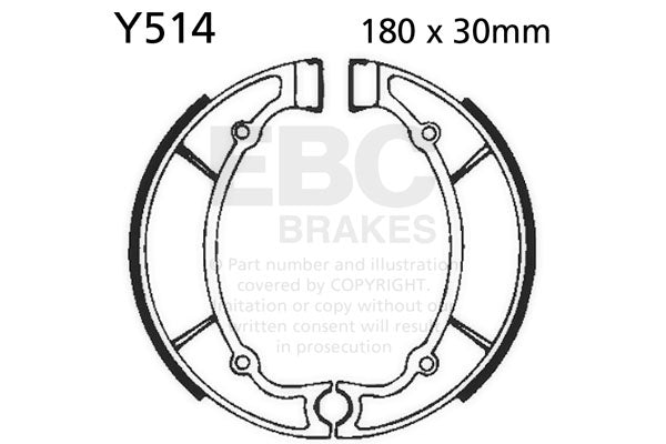 EBC - EBC Brake Shoe Set (Y514)