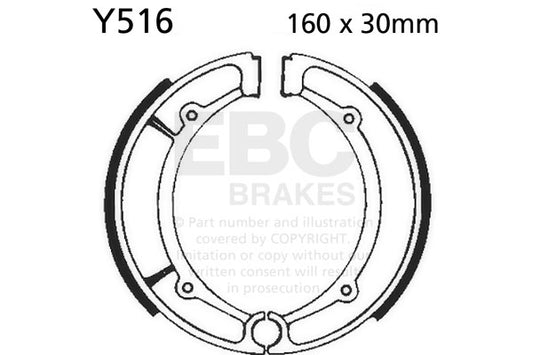 EBC - EBC Brake Shoe Set (Y516)