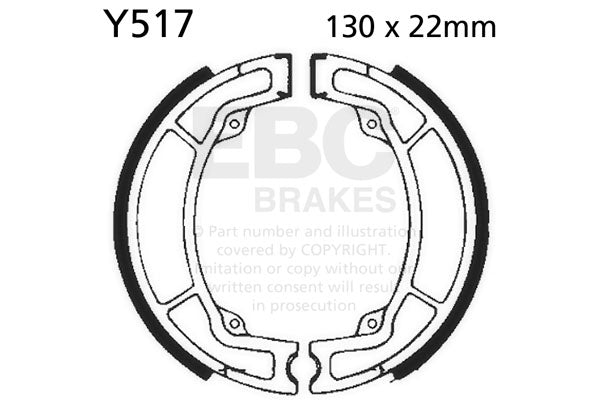 EBC - EBC Brake Shoe Set (Y517)