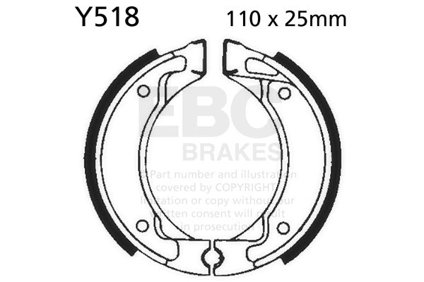 EBC - EBC Brake Shoe Set (Y518)