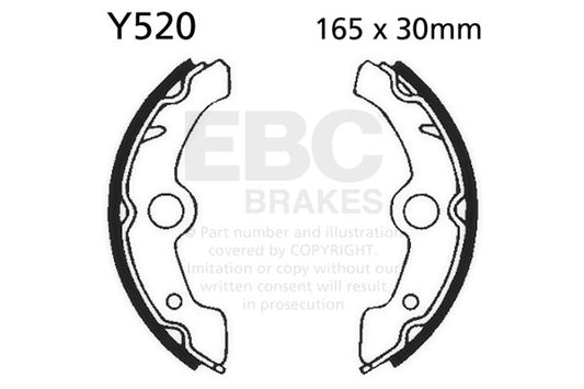 EBC - EBC Brake Shoe Set (Y520)