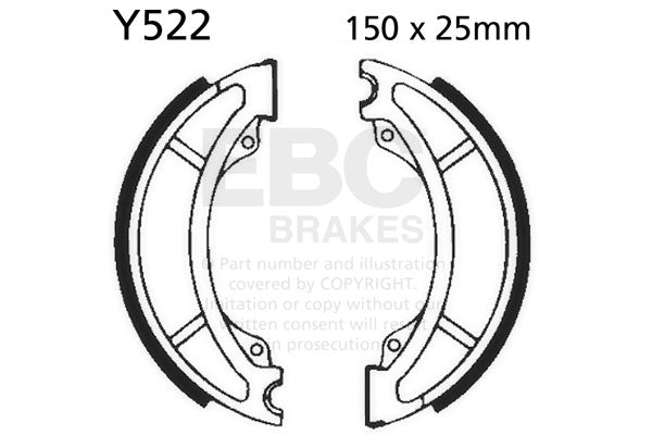 EBC - EBC Brake Shoe Set (Y522)