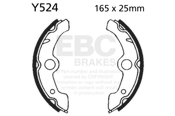 EBC - EBC Brake Shoe Set (Y524)