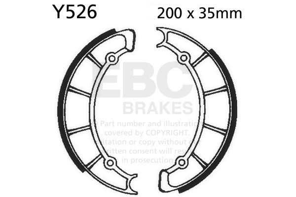 EBC - EBC Brake Shoe Set (Y526)