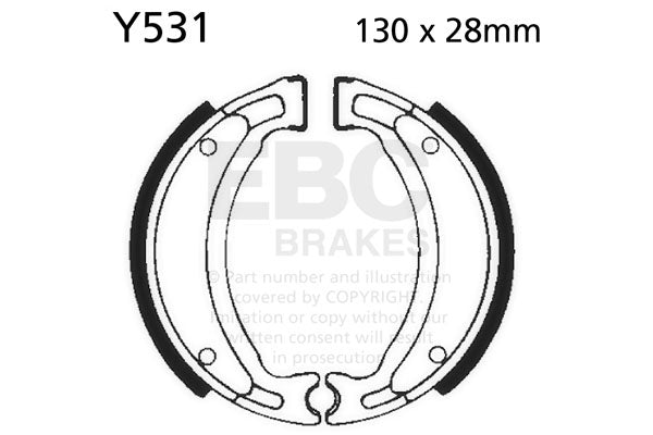 EBC - EBC Brake Shoe Set (Y531)