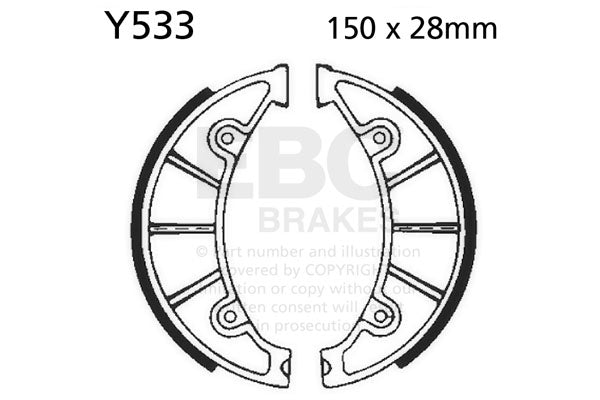 EBC - EBC Brake Shoe Set (Y533)