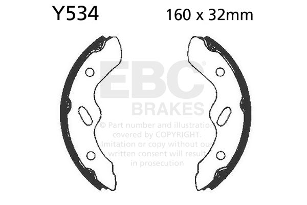 EBC - EBC Brake Shoe Set (Y534)