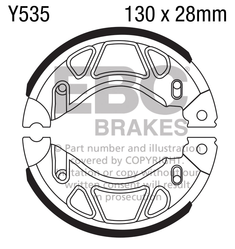 EBC - EBC Brake Shoe Set (Y535)