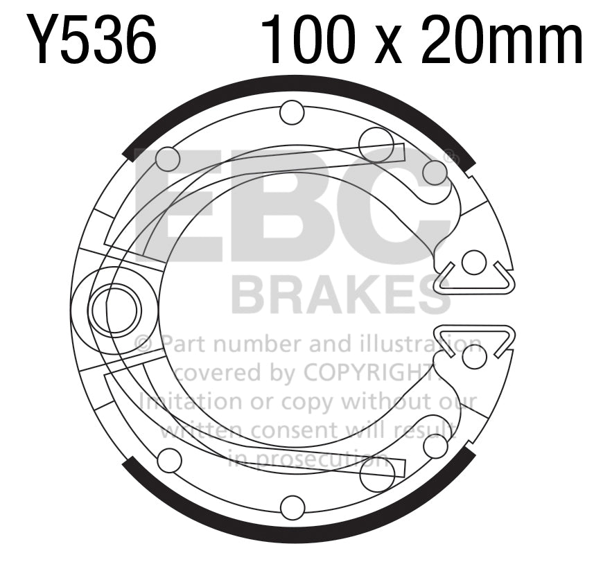 EBC - EBC Brake Shoe Set (Y536)