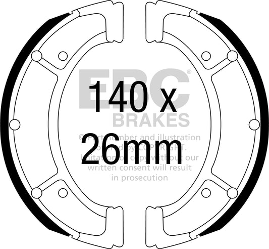 EBC - EBC Brake Shoe Set (Y537)